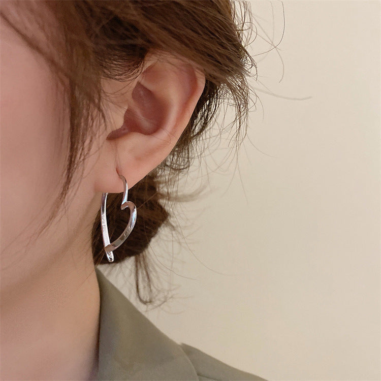 Wholesale Heart Cross Earrings for Women Niche Design Retro Stylish Earrings