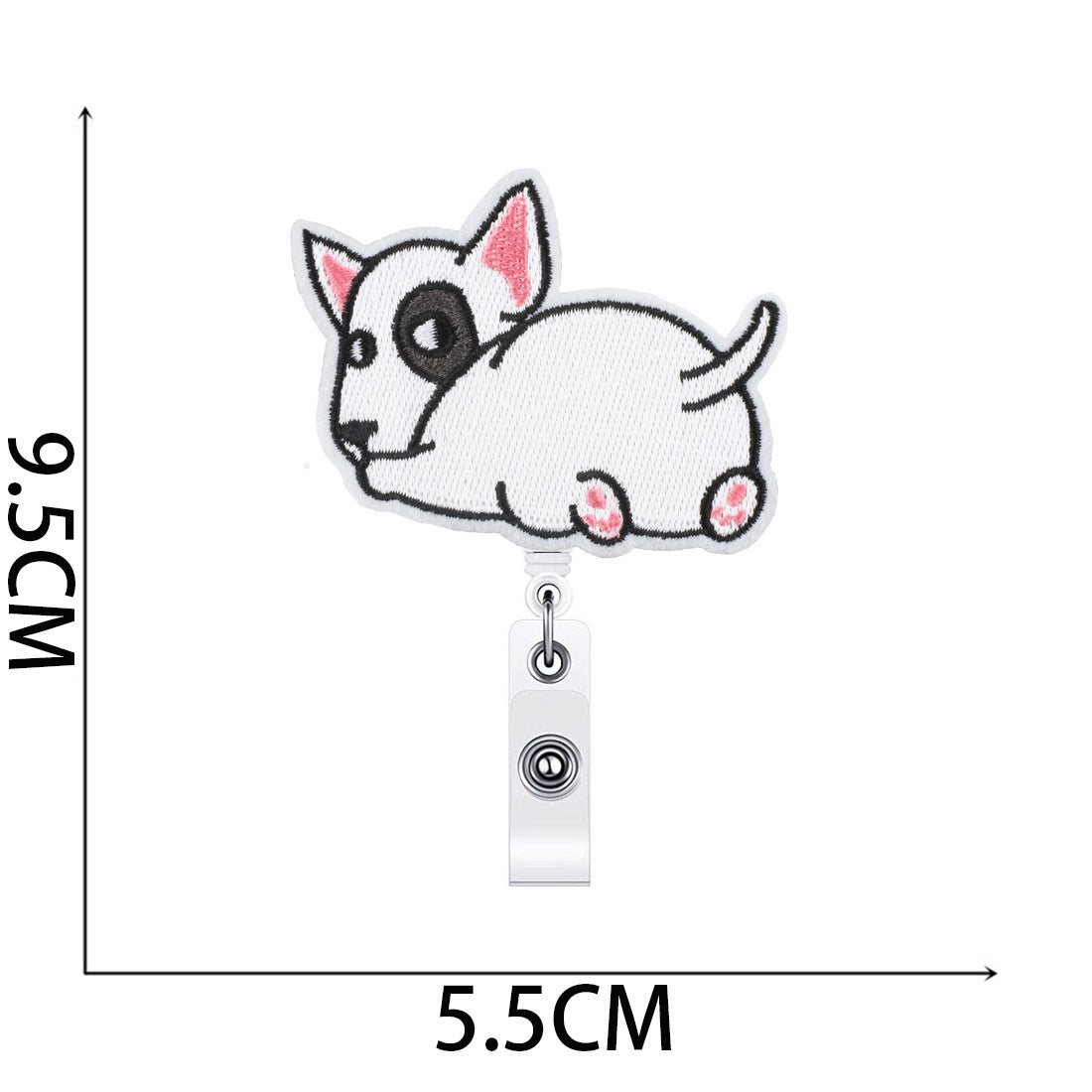 Wholesale Chai Dog Easy Pull Buckle Embroidered Cloth Sticker