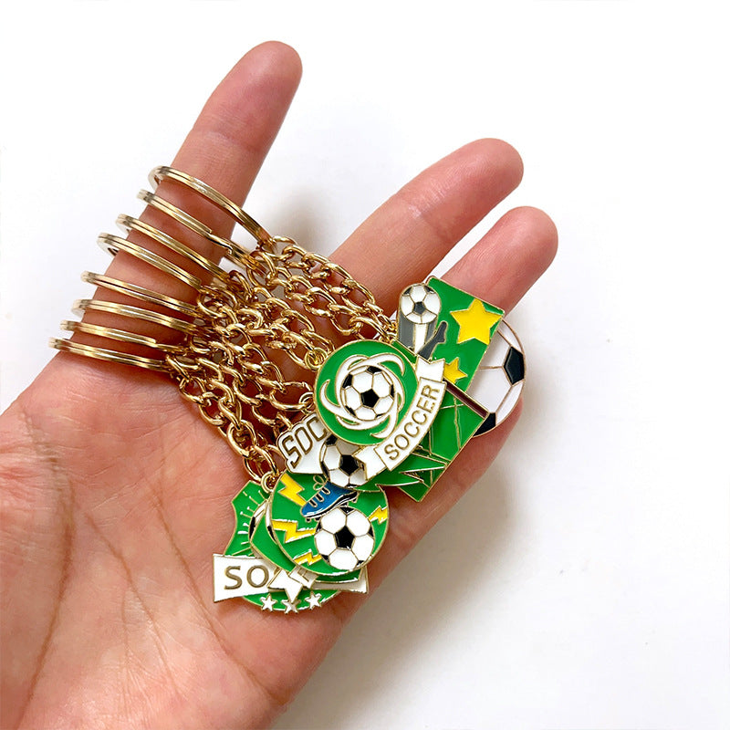 Wholesale Football Sports Series Commemorative Metal Keychain