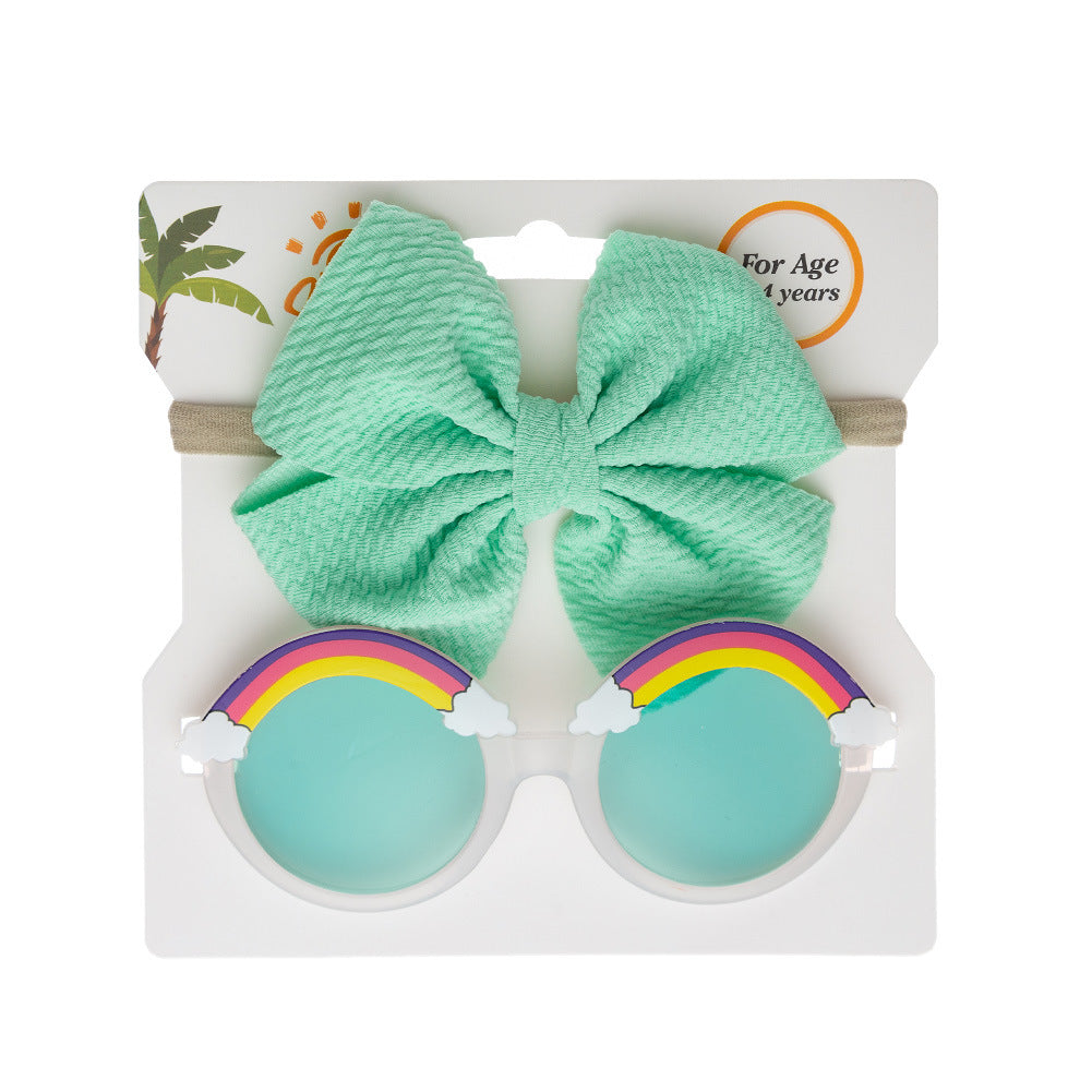 Wholesale Kids Sunglasses Fabric Headband Set