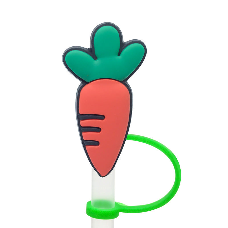 Wholesale 10pcs/pack  Cute cartoon straw cap straw cover silicone dust plug