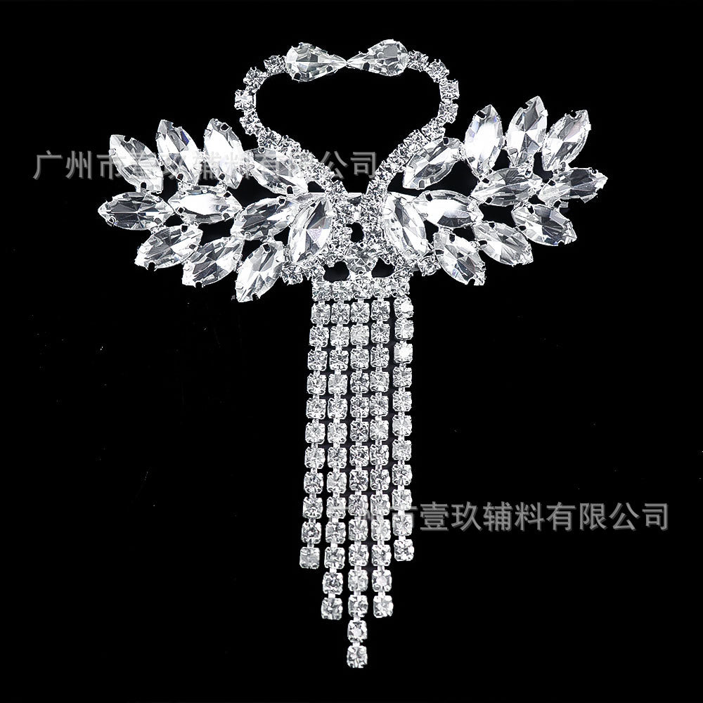 Wholesale Bow Water Diamond Crystal Chest Flower DIY Patches