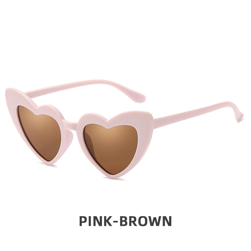 Wholesale Children's Retro Personality Love Style Anti-ultraviolet Sunglasses
