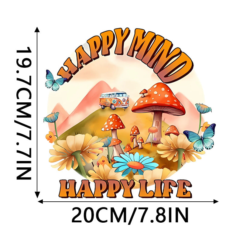Wholesale 10pcs Colorful Flower Cartoon Mushroom UV DTF Ready to Press Transfers Wraps