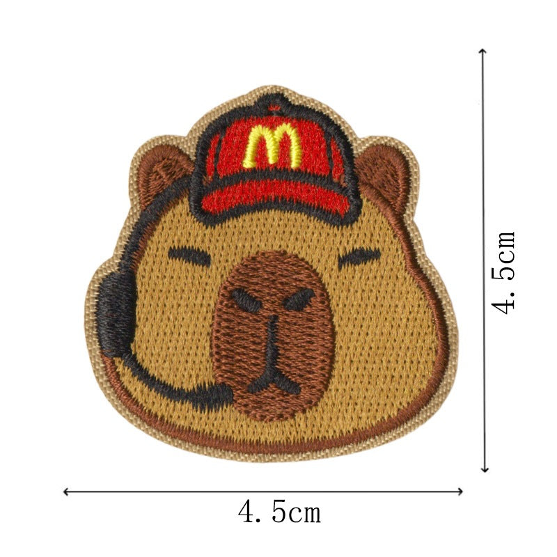 Wholesale Capybara Embroidered Patches Iron On No Sew Repair Set Of 9 For Clothes Backpacks Casual Craft Supply