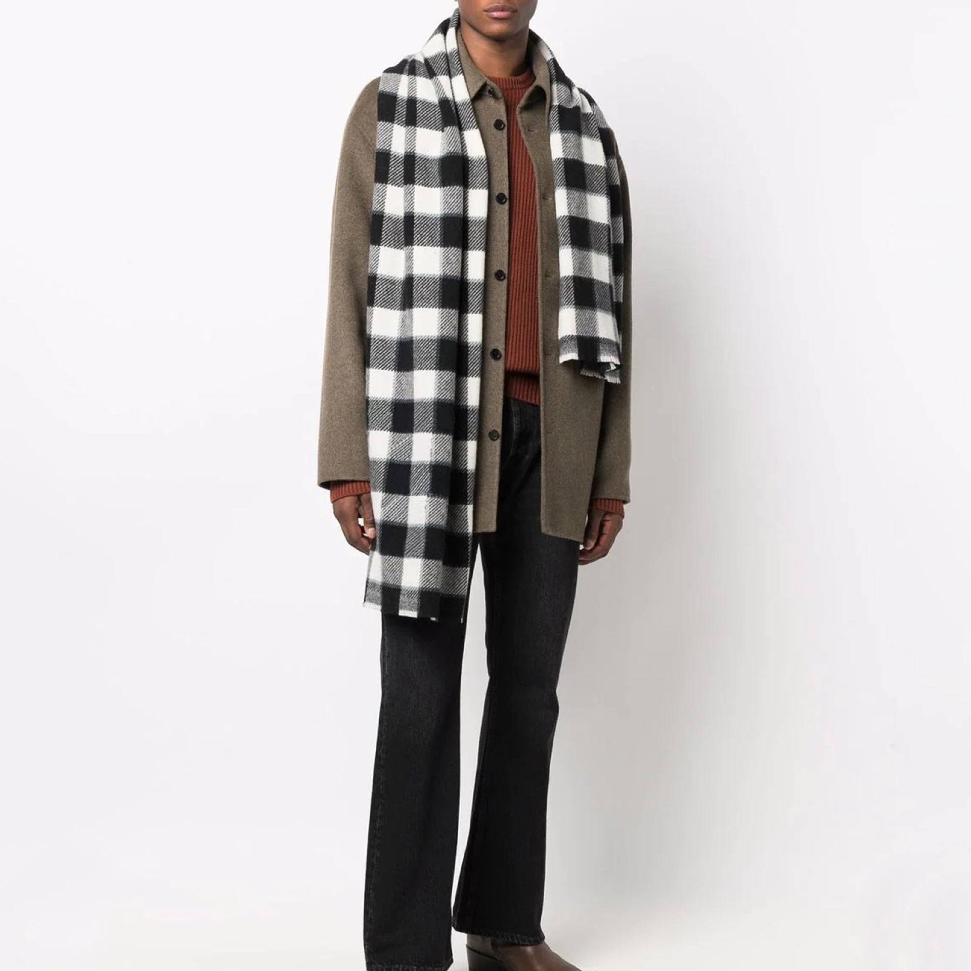 Wholesale Winter Thickened Warm Plaid Imitation Cashmere Scarf