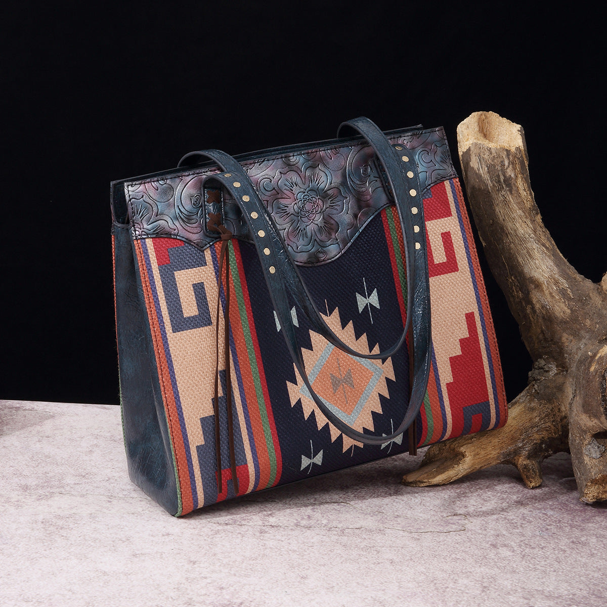 Wholesale Vintage Cotton Linen Aztec Western Style Bohemian Handbag Shoulder Bag