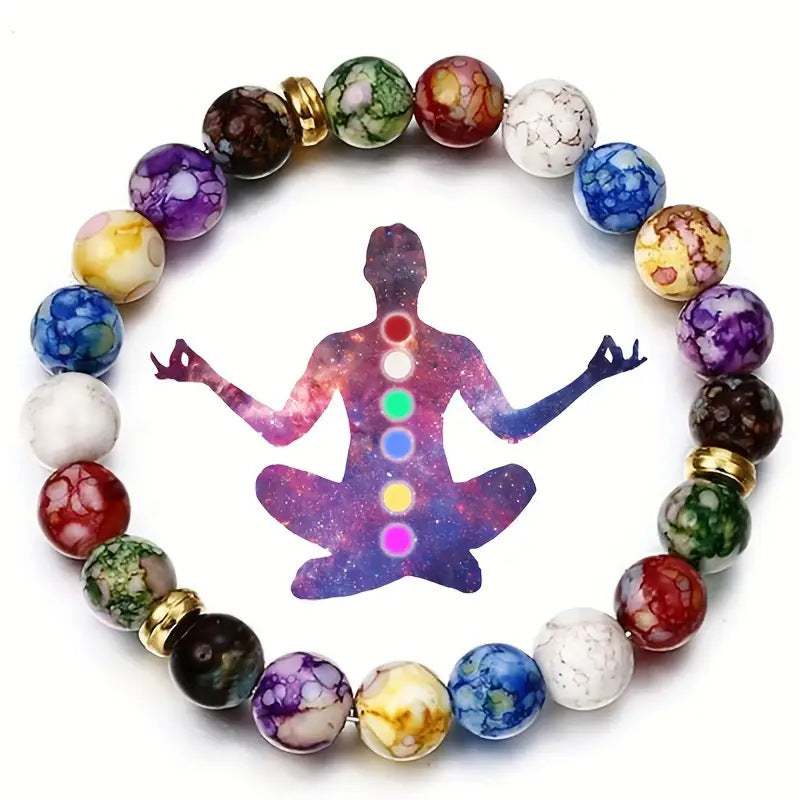 Wholesale color yoga bracelet resin natural stone bracelet