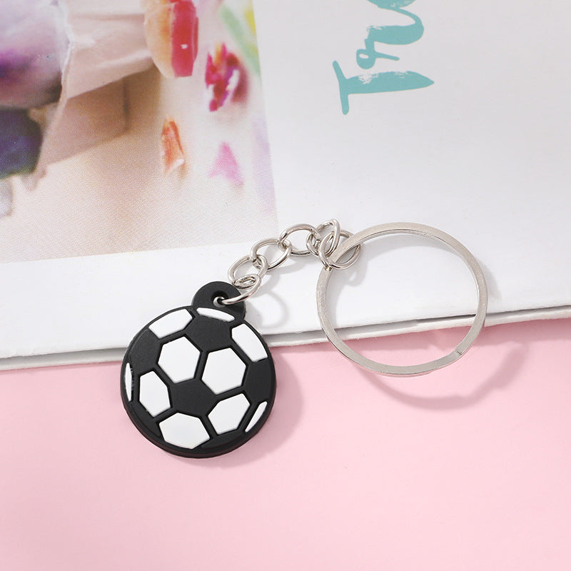 Wholesale Creative PVC football basketball sports goods keychain