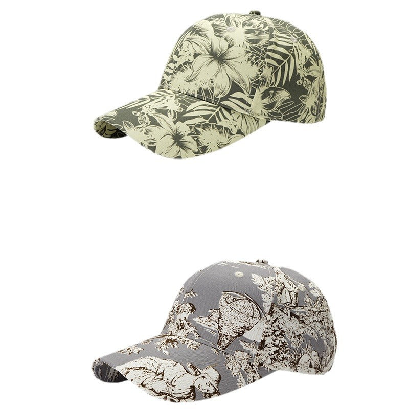 Wholesale The New Big Head Circumference Hard Top Cotton Fashion National Style Landscape Painting Cap