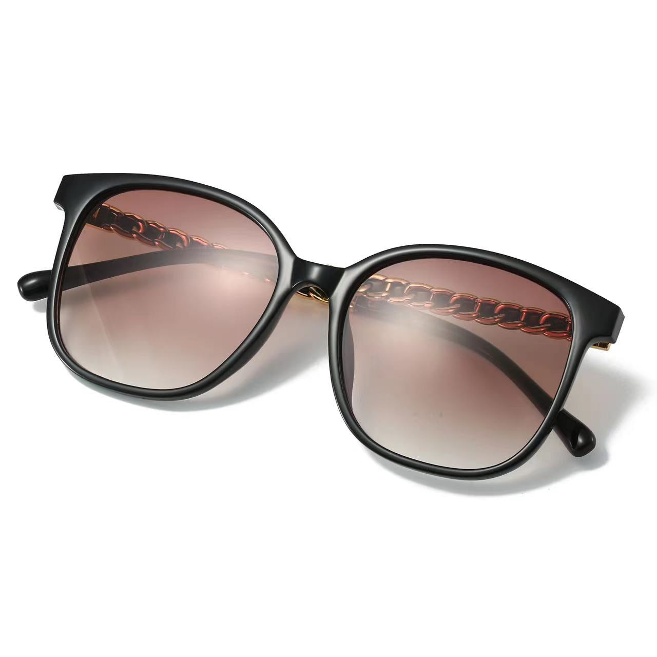 Wholesale Fashion Small Fragrant Temple Chain Simple Sunglasses