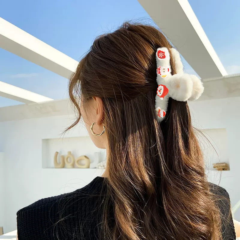 Wholesale Christmas Plush Hair Clips