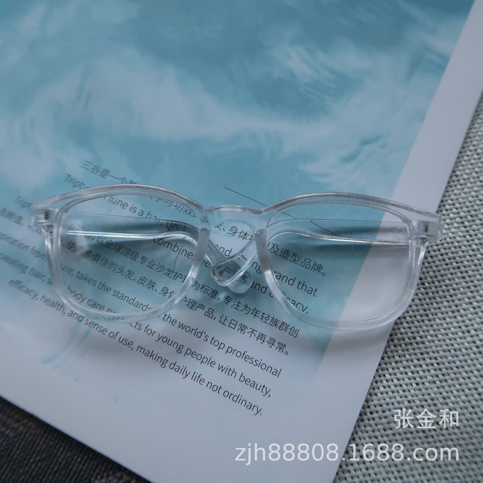 Wholesale Plastic 9.5cm Pet Dog Cat Large Frame Glasses