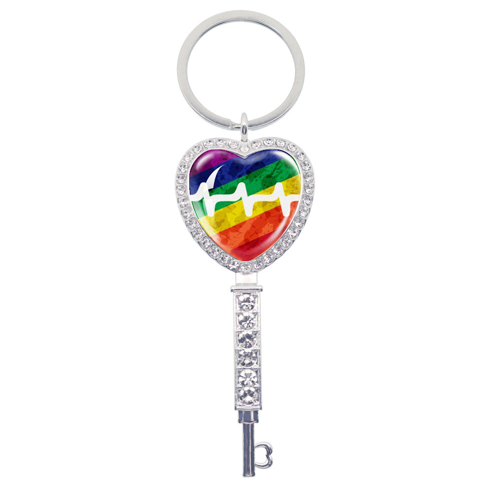 Wholesale LGBT Rainbow Love Metal Keychain