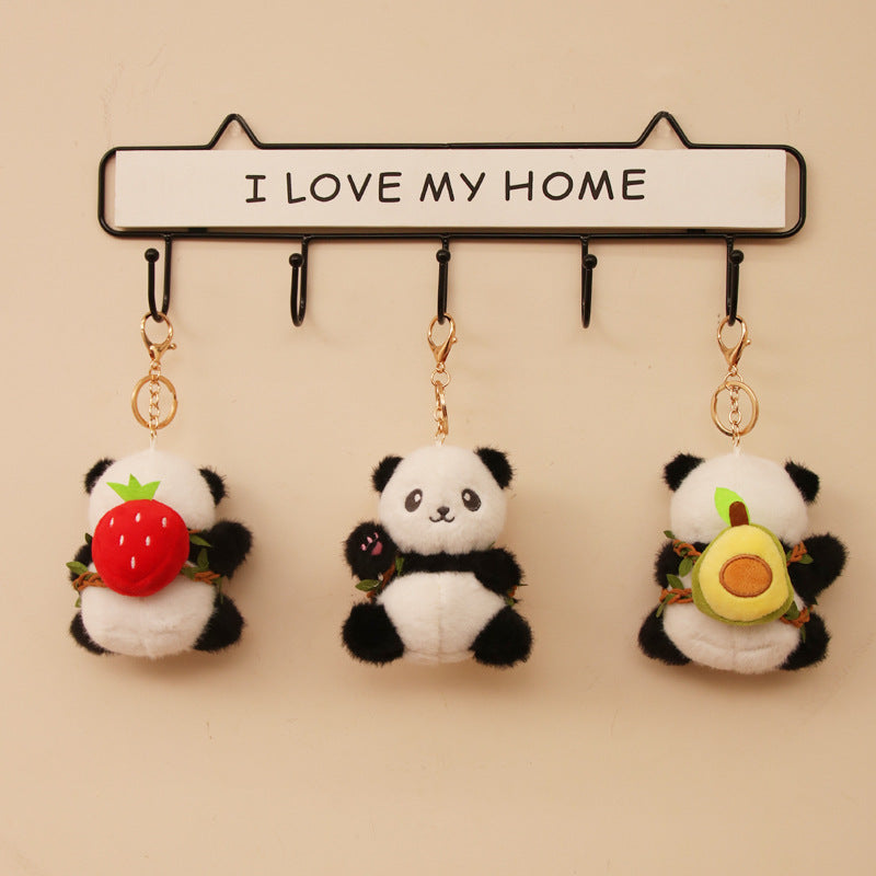 Wholesale Wholesale cute panda pendant with fruit on back