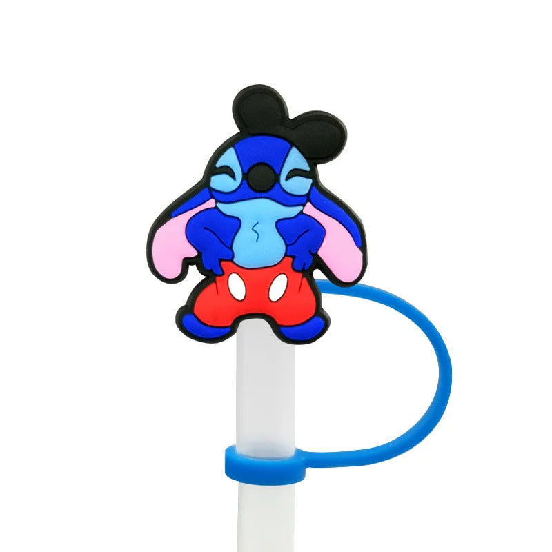 Wholesale Straw cap animation straw cartoon cover dust plug straw Straw Tube Cap OLY Exclusive