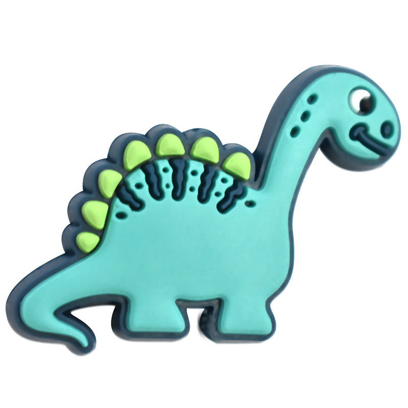 Wholesale 100pcs Cute Dinosaur Series PVC Soft Glue Thick Patch Beads