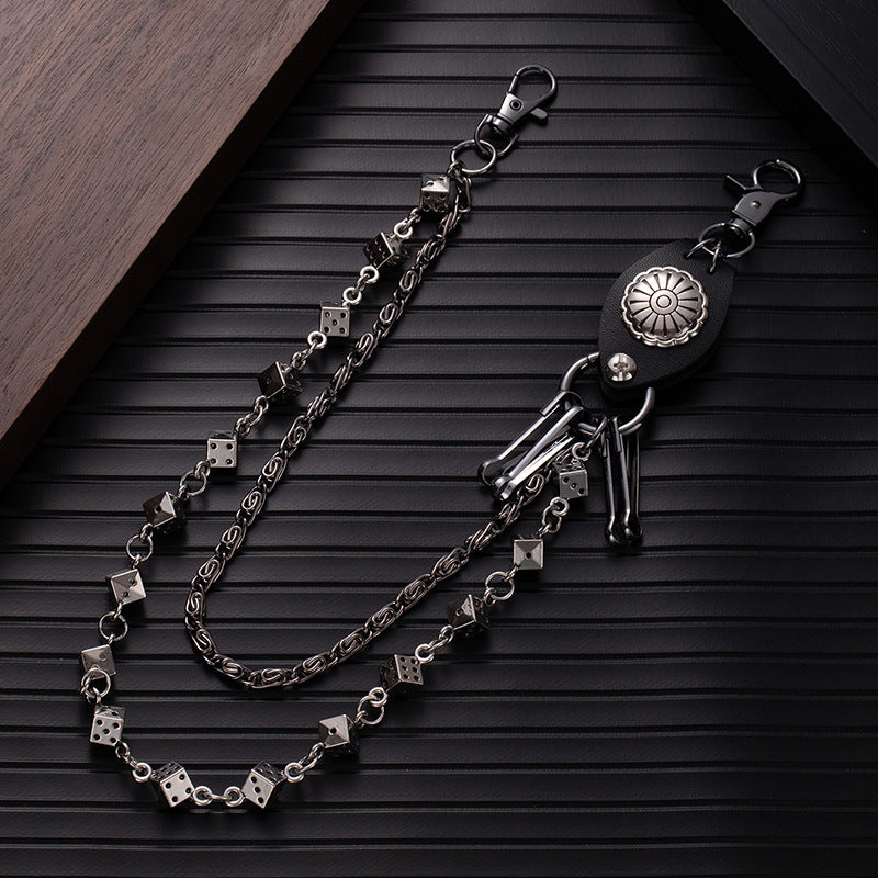 Wholesale dark punk style waist chain hip-hop accessories