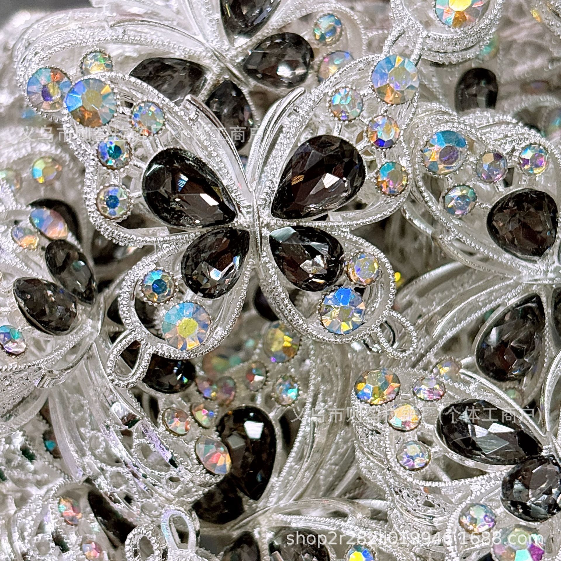 Wholesale 20pcs Heavy Industry Double sided Zircon Coin Pattern Alloy Butterfly Handmade Alloy Irregular Beads