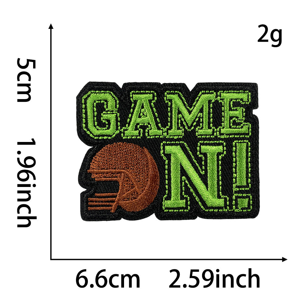 Wholesale Game Day Embroidered Patch Iron On Football Design For Coats Fashion Clothing Accessory
