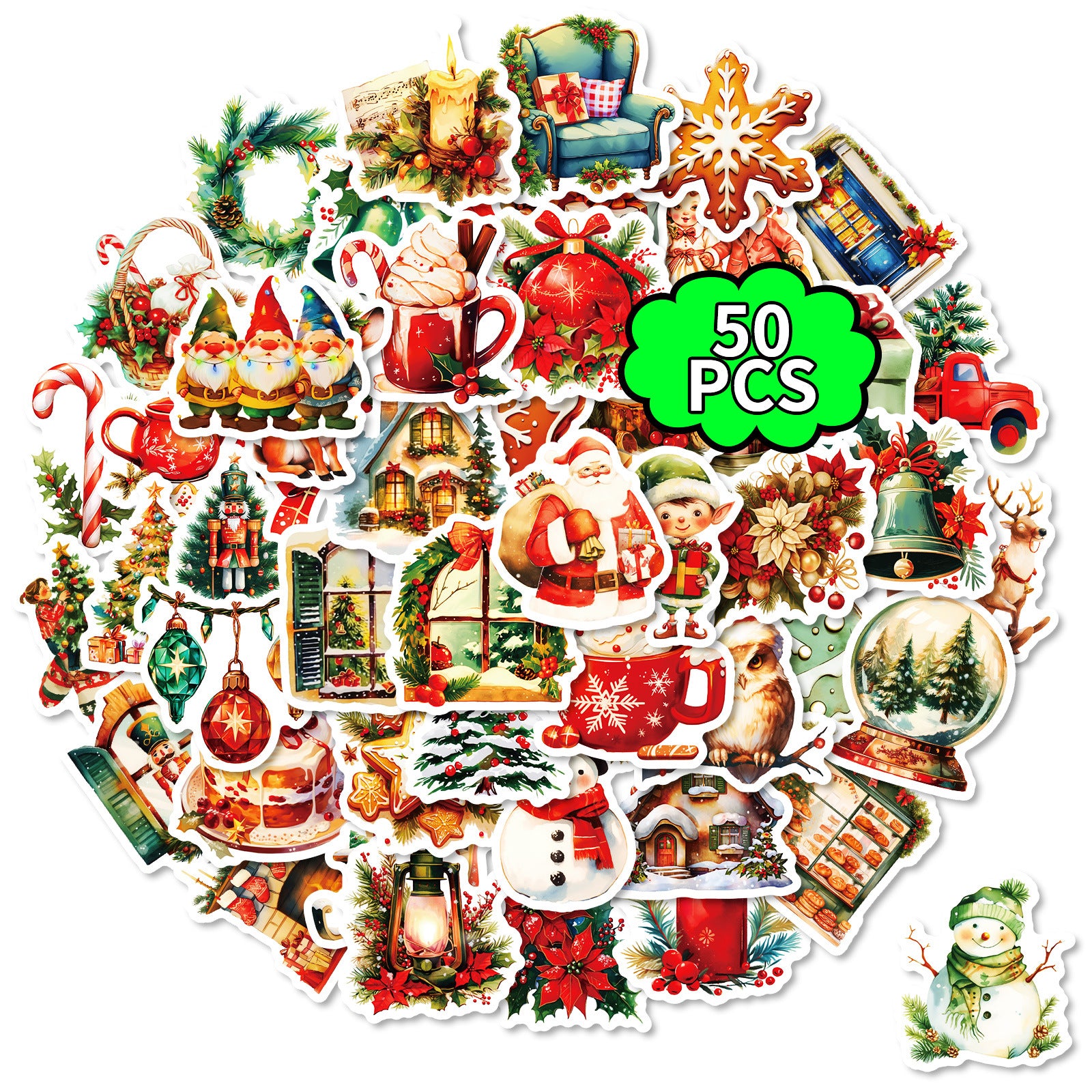 Wholesale 50pcs/pack Christmas Eve family atmosphere stickers