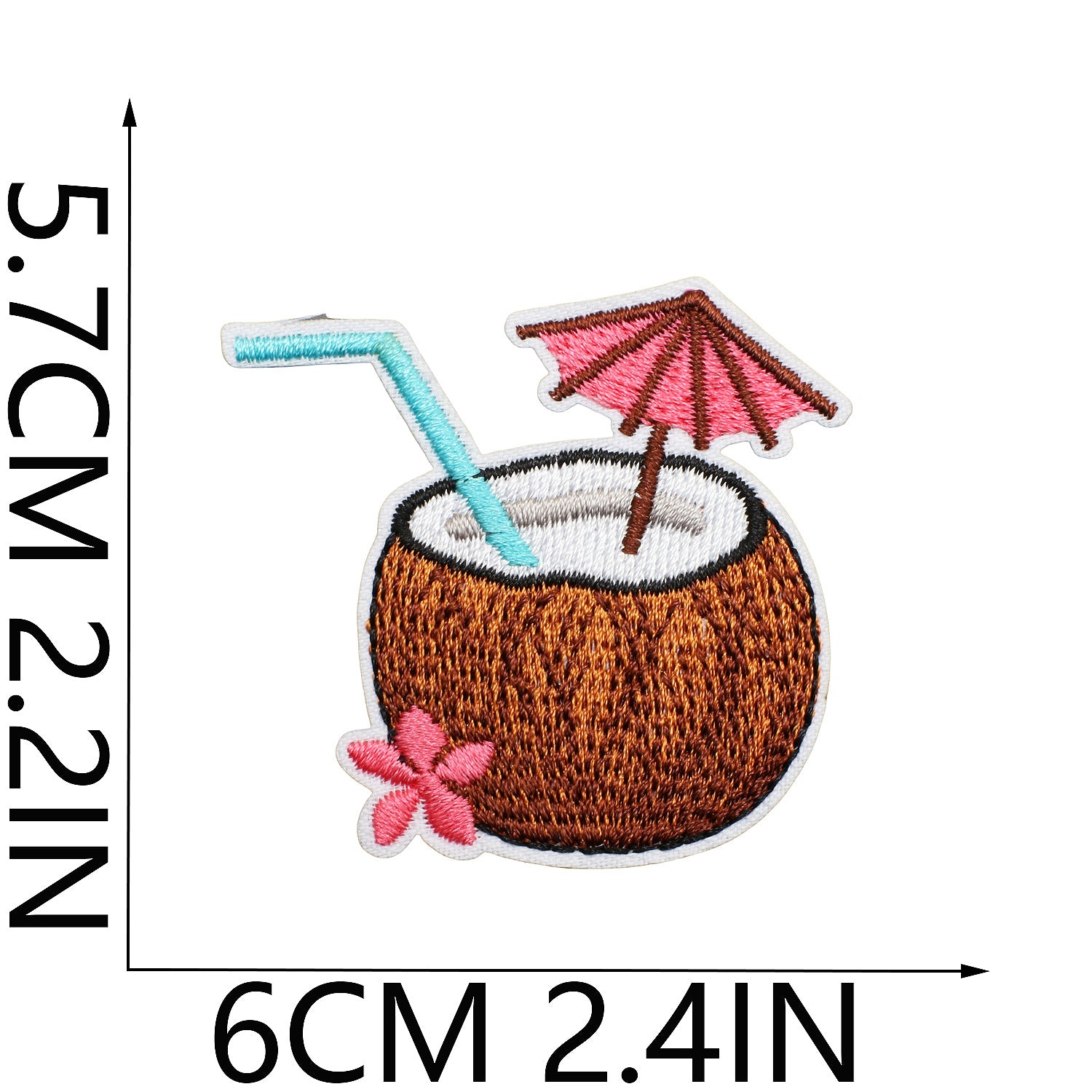 Wholesale Trendy Hawaiian Tropical Embroidered Patch With Flamingo Palm Tree Pineapple Clothing DIY Accessory Resale