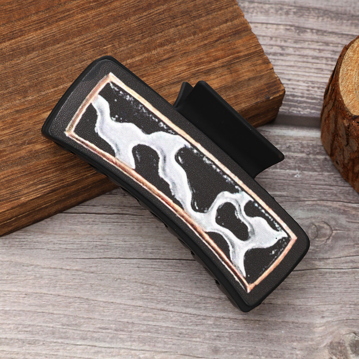 Wholesale Retro Sunflower Artificial Leather Shark Clip For Women Handmade Western Style Hair Accessory Gift