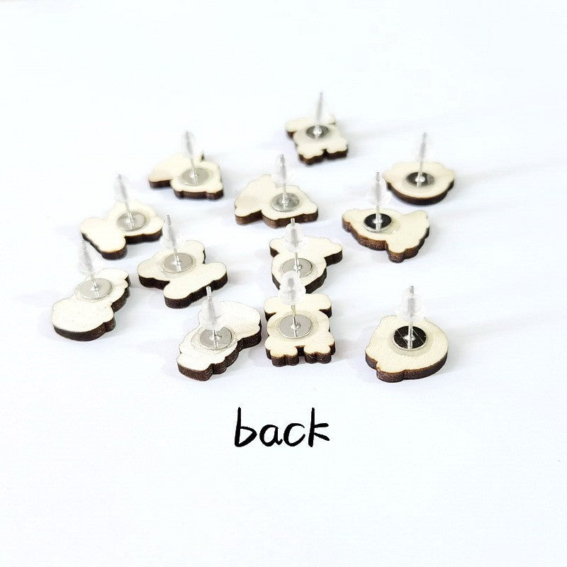 Wholesale Autumn Scene Wooden Earrings Pumpkin Maple Leaf Turkey Design Women S Fall Party Accessory