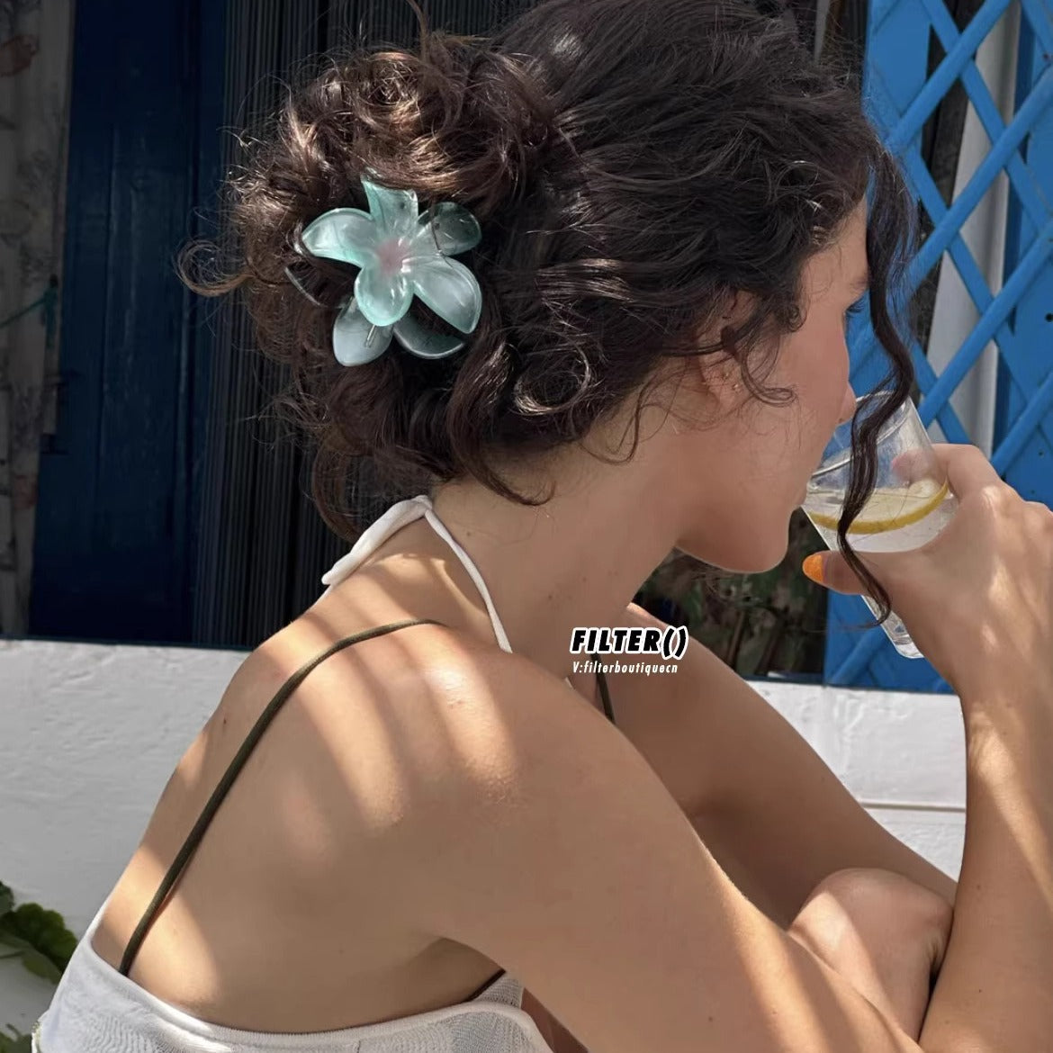 Wholesale Large 8CM Gradient Color Plumeria Flower Hairpin