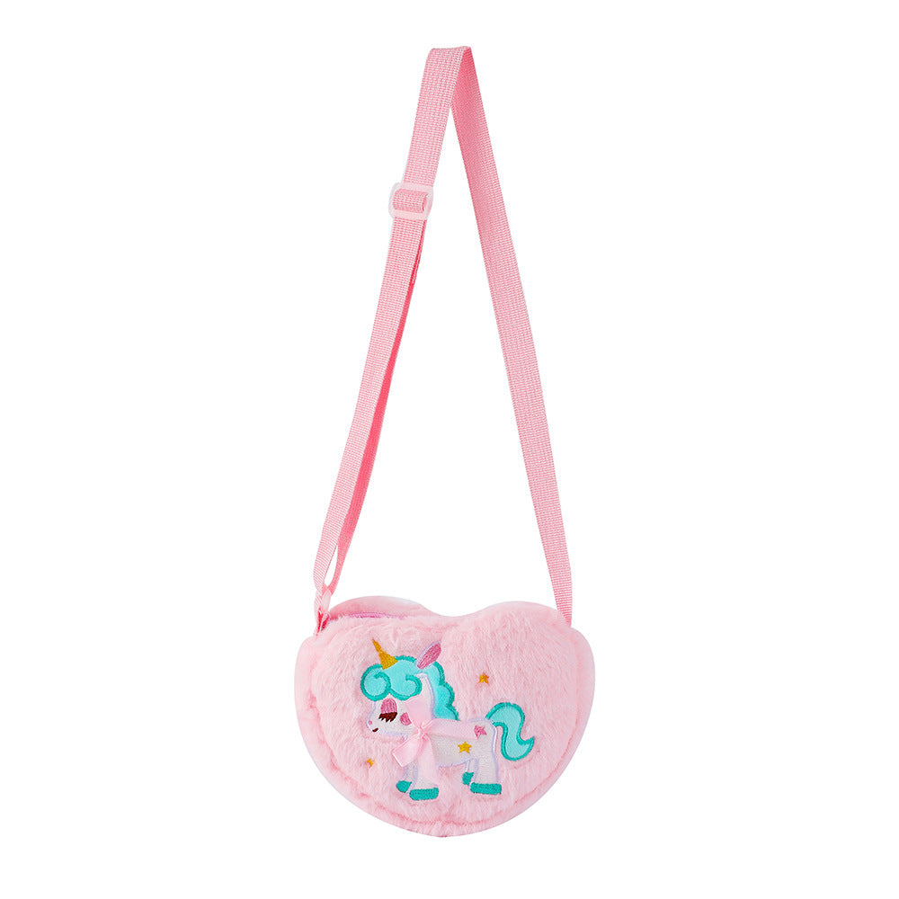 Wholesale Cartoon Unicorn Plush Shoulder Bag