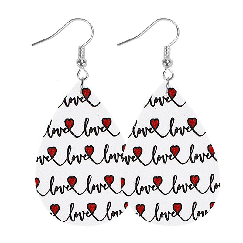 Wholesale Lover Water saving Drop shaped Love Red Lips Cute Pattern Acrylic Earrings