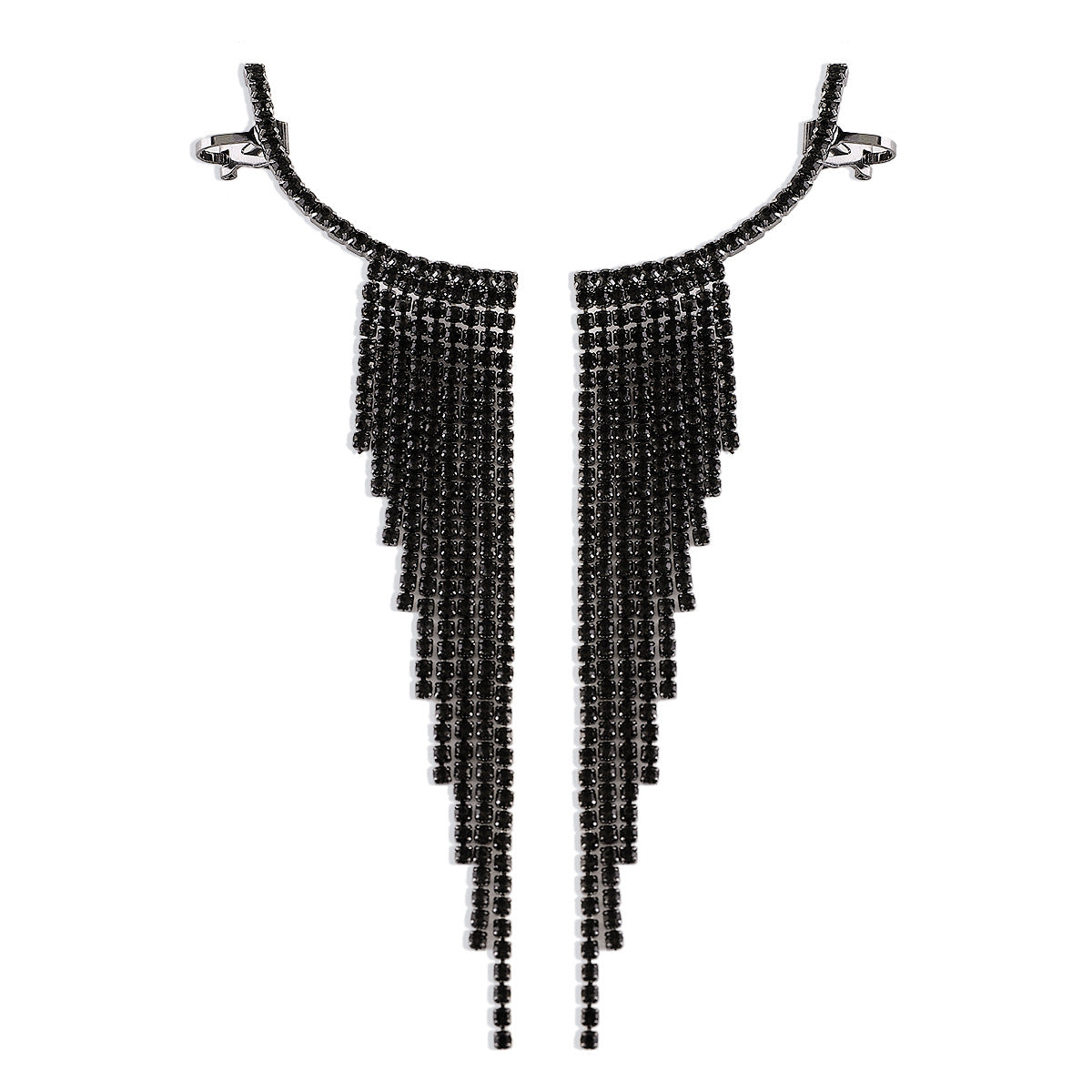 Wholesale Alloy Rhinestone Tassel Earrings