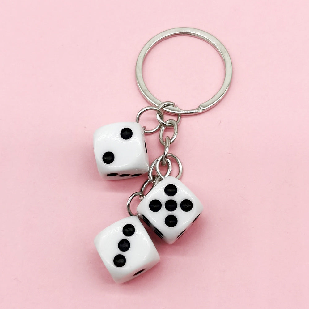 Wholesale Resin Colored Dice Keychain Pendants