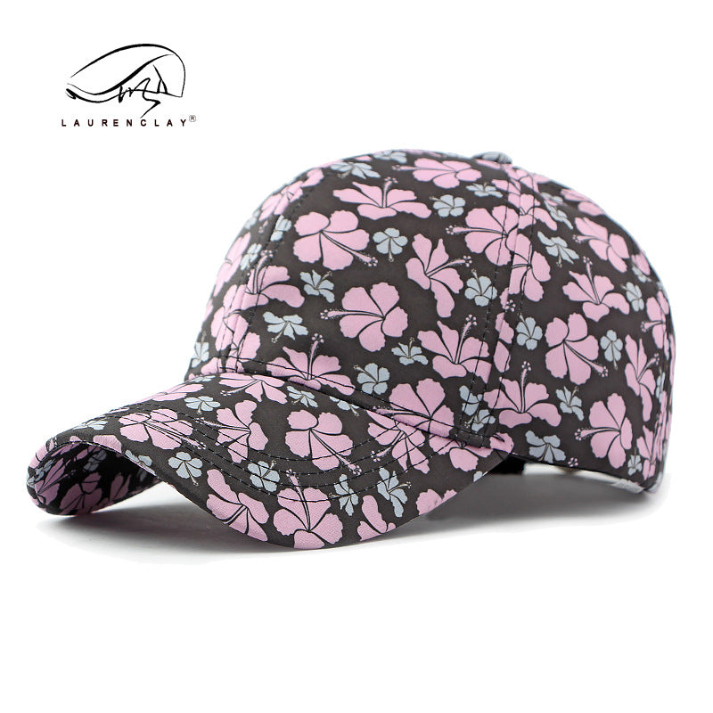 Wholesale Ethnic Style Fashion Flower Hard Top Baseball Cap