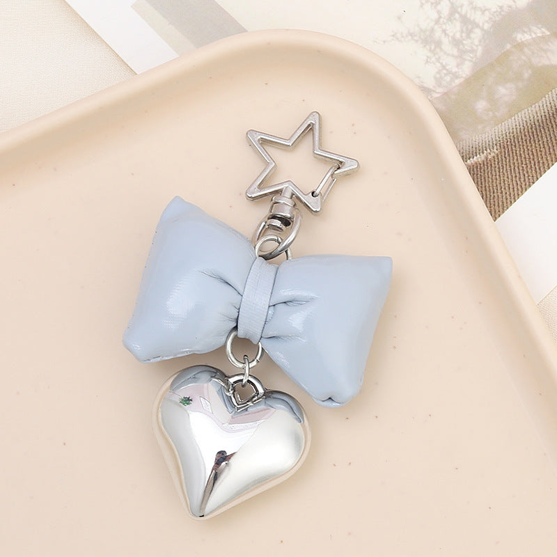 Wholesale New Cotton Leather Bow Mobile Phone Pendant High-end Sense Bag Keychain Hanging Women