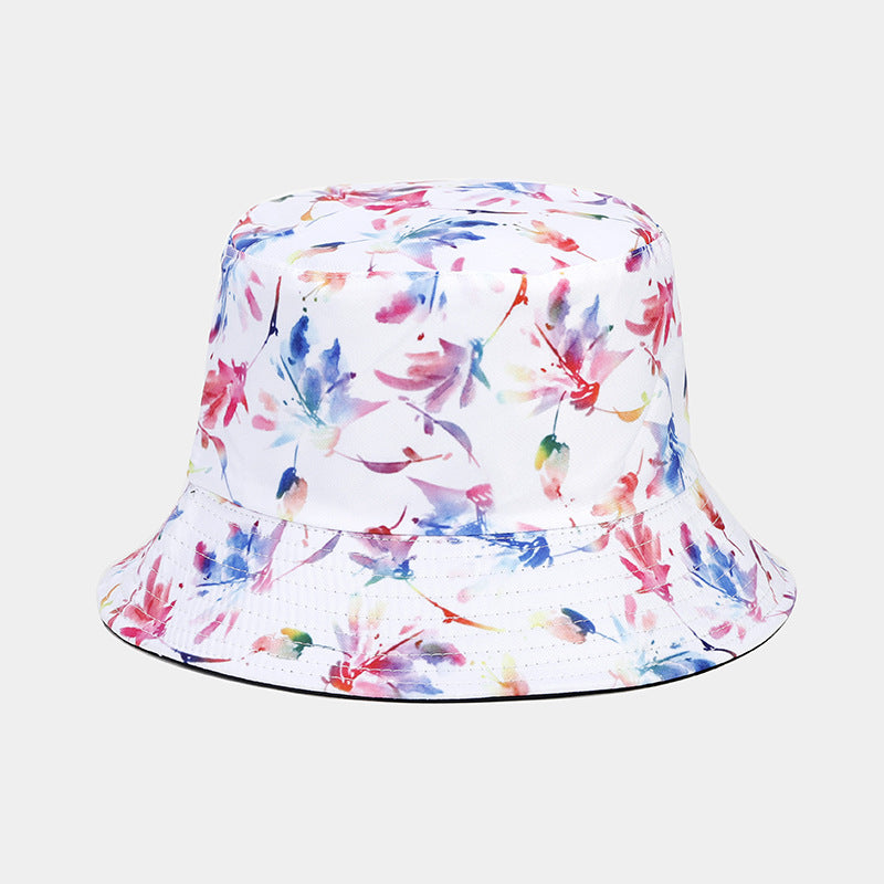 Sombrero de cubo reversible de patrón floral de algodón de algodón al por mayor