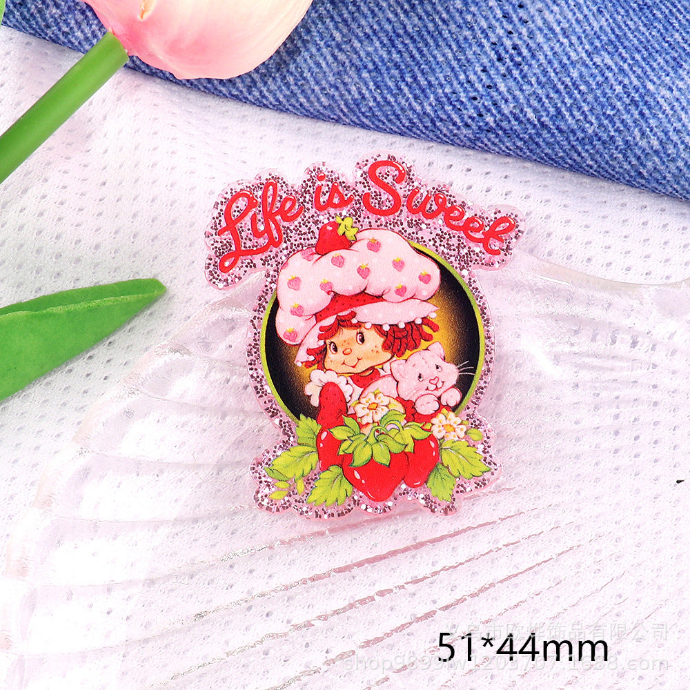 Wholesale 10pcs/ pack Cute Cartoon Character Animal Ornaments Acrylic Pins Cute DIY Accessories