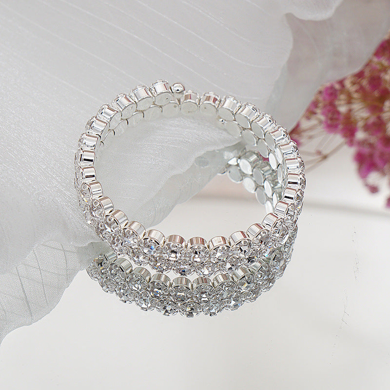 Wholesale Entangled Fashion Trendy Rhinestones Bracelet