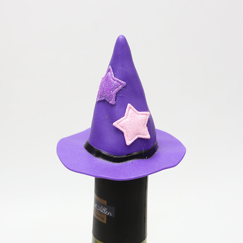Wholesale Halloween Mini Witch Hat Wine Bottle Decoration Halloween Party Wine Bottle Hat Decoration Scene Layout Props