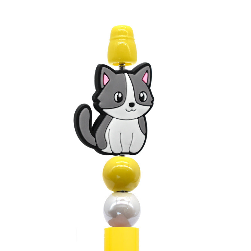Wholesale  Random 100pcs/pack   Cartoon pet cat beads  Focal Beads