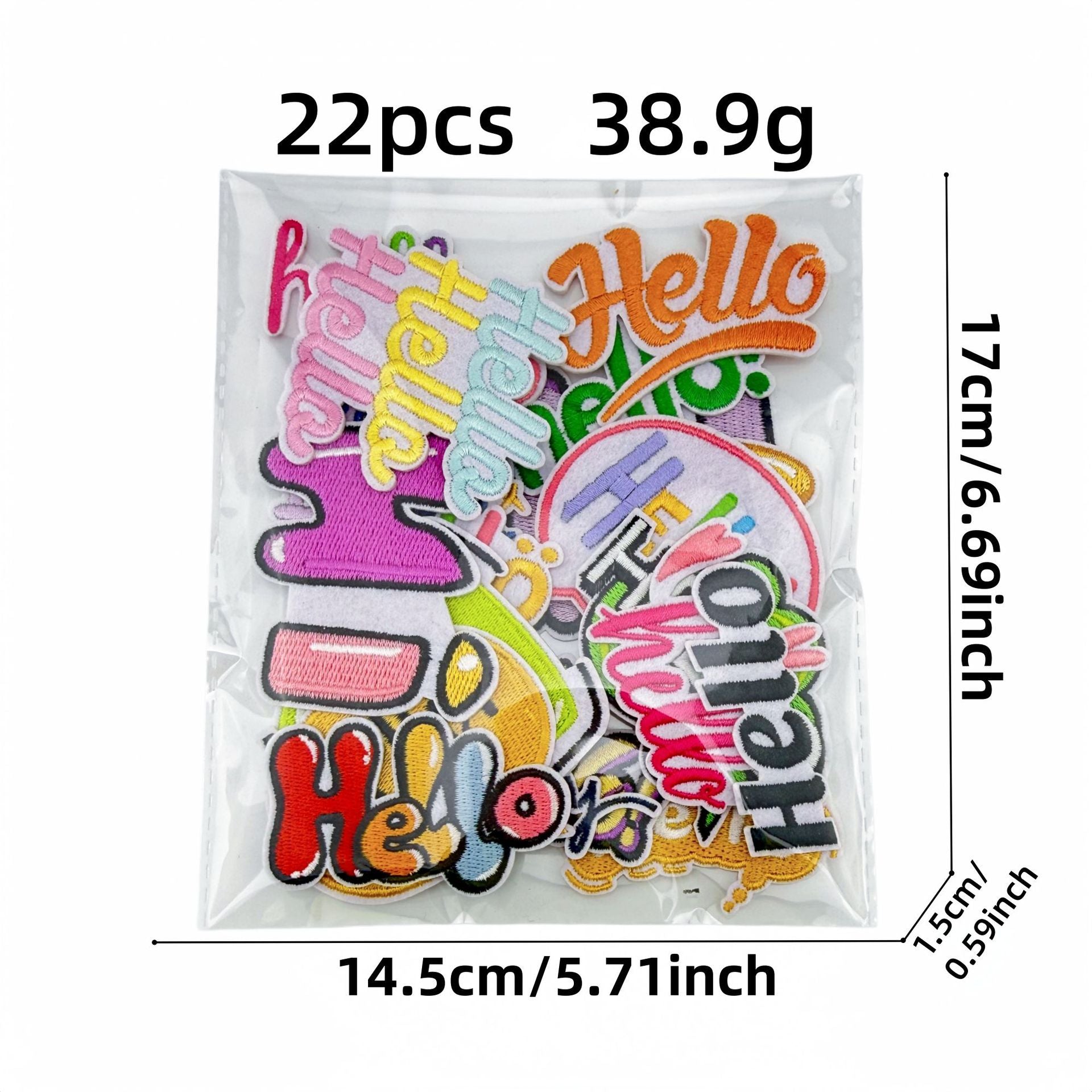 Wholesale Cartoon Hello Embroidered Patch For Everyday DIY Decoration Clothing Accessory