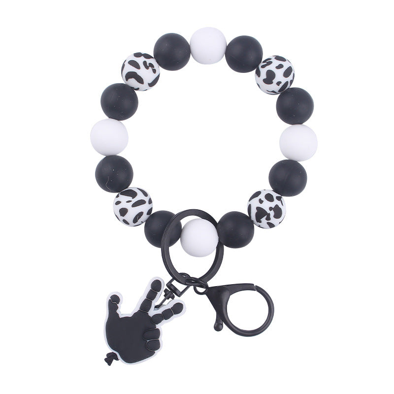 Wholesale Cute Dairy Bead Bracelet Keychain