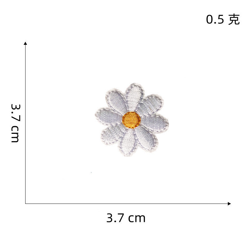 Wholesale Polyester Embroidered Flower Patches Cartoon Bee Sunflower DIY Clothing Decor Resale Accessory