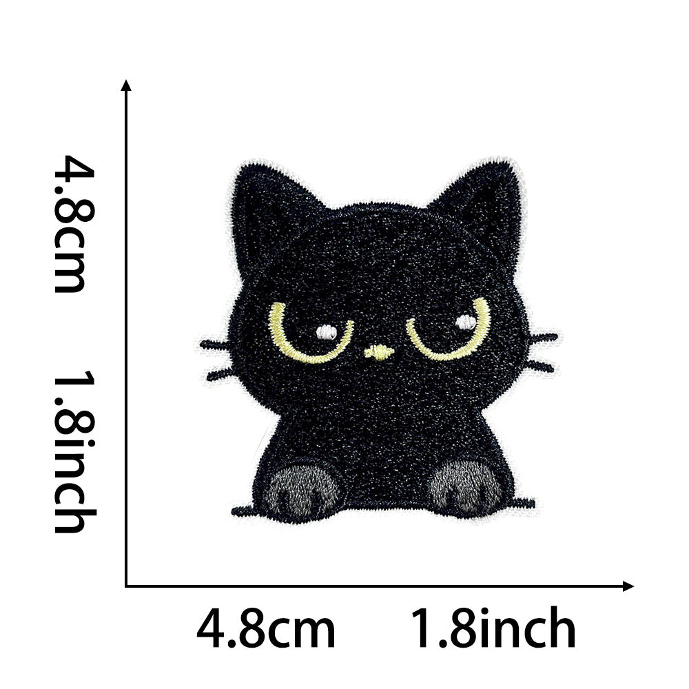 Wholesale 10Pc Cute Cat Embroidery Patches Iron On Adhesive Appliques With Fun Cat Expressions For Coats And Casual Decor OLY Exclusive