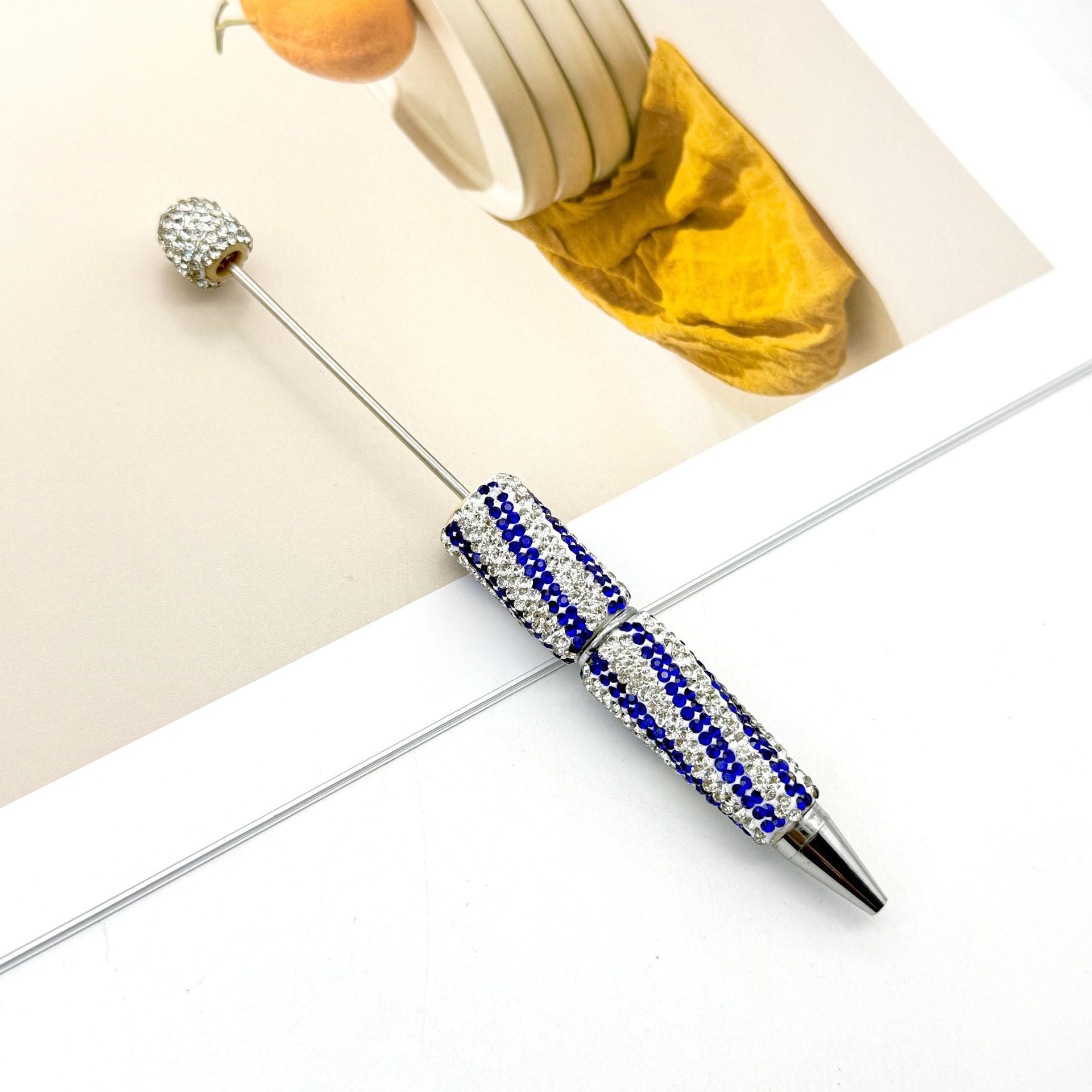 Wholesale Zebra Stripe Pattern Fully Encrusted with Rhinestones Fancy Beadable Pens