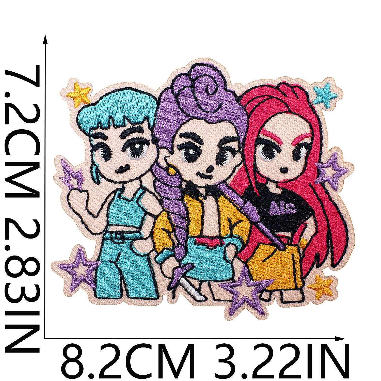 Wholesale Cartoon Girl Devil Colorful Love Embroidery DIY Patches
