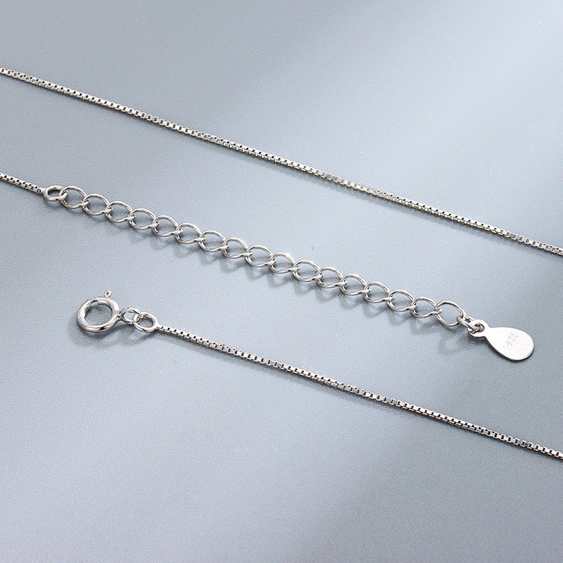 Wholesale S925 Sterling Silver Pendant Free Single Chain Box DIY Clavicle Chain