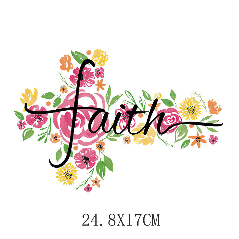 Wholesale Flower and letter heat transfer printing  UV DTF Ready to Press Transfers Wraps