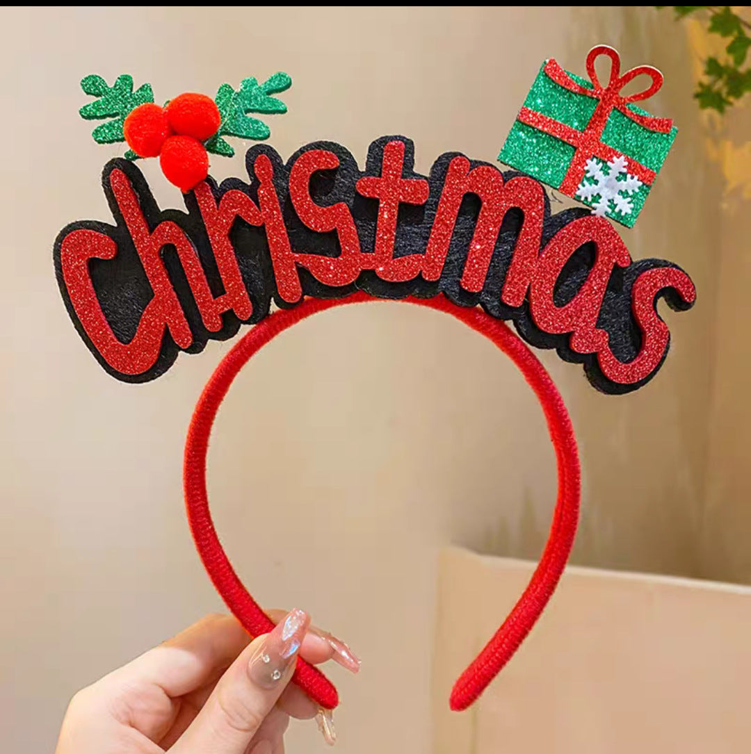 Wholesale 2023 Christmas Sequin Bows Fabric Headband