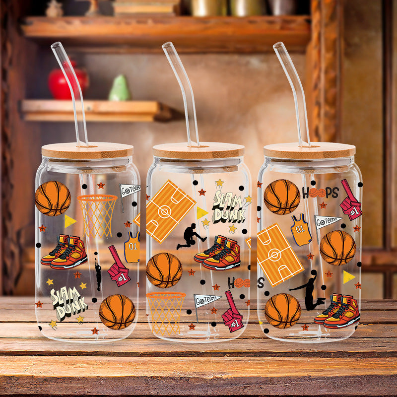 Wholesale  Ball sports bow 16oz Cup UV DTF Wraps